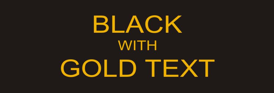 Black and Gold Plastic Tag